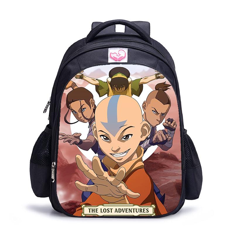 

Backpack 16 Inch Avatar The Last Airbender Children School Bags Orthopedic Teenager Boys Girls Travel Backpacks, 026