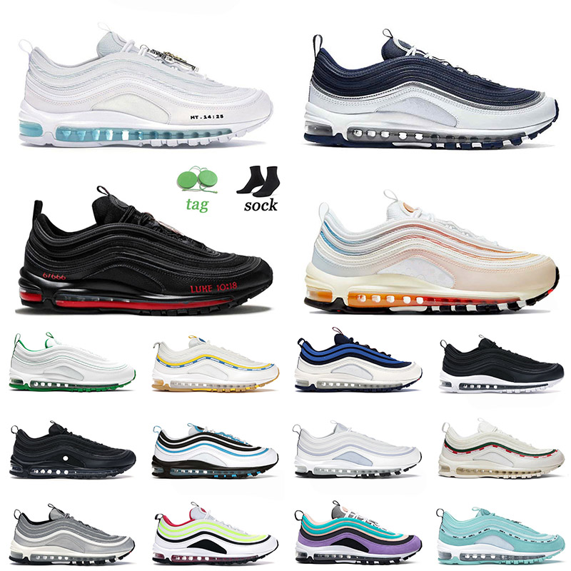 

Classic 97 Running Sports Shoes MSCHF x INRI Jesus Cowboys Fan Satan The Future Mens Women Undefeated UCLA Bruins 97s Trainers Sneakers 36-45, D54 40-45 vintage mosaic