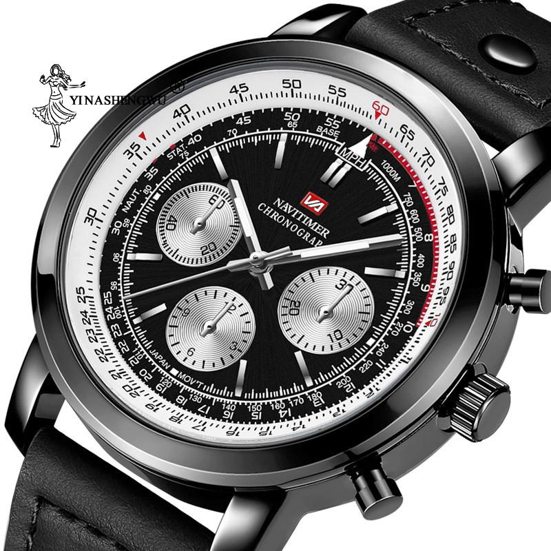 

Wristwatches Fashion Men's Watch Stainless Steel Casual Sports Classic Chronograph Waterproof Quartz Gift, Slivery;brown