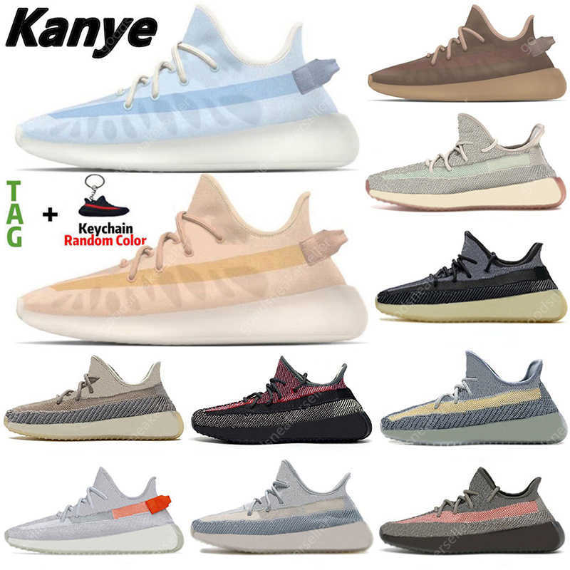 

2021 Kanye Mono Ice Sneakers Casual Shoes Clay Mist Black Ash Blue Pearl Stone Belgua Cinder Zebra Yecheil Static Sports Mens Trainers 5 -13 SB