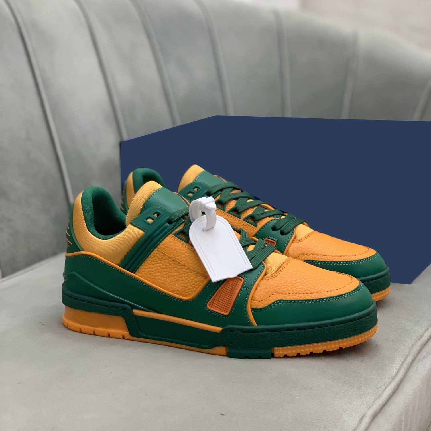 

Top quality Lu trainer Designer Pairs casual shoes Chaussures leather outdoor platform runners trainers Shoe MenSport brand sneakers large size 38-46, Box