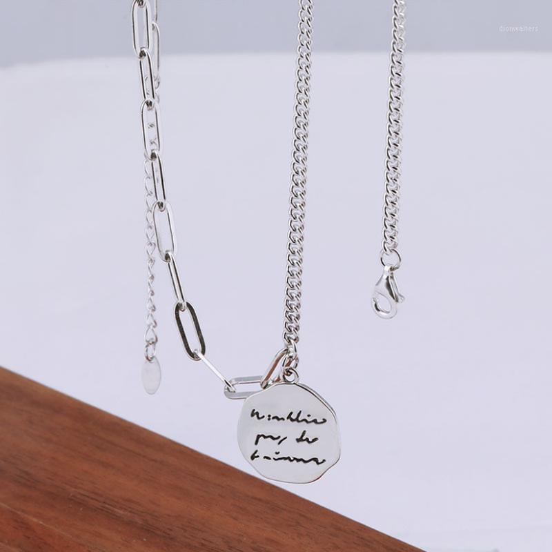 

Real S925 Sterling Silver Letter Versatile Round Brand Fashionable Clavicle Chain Necklace Party Commemoration Jewelry Chains