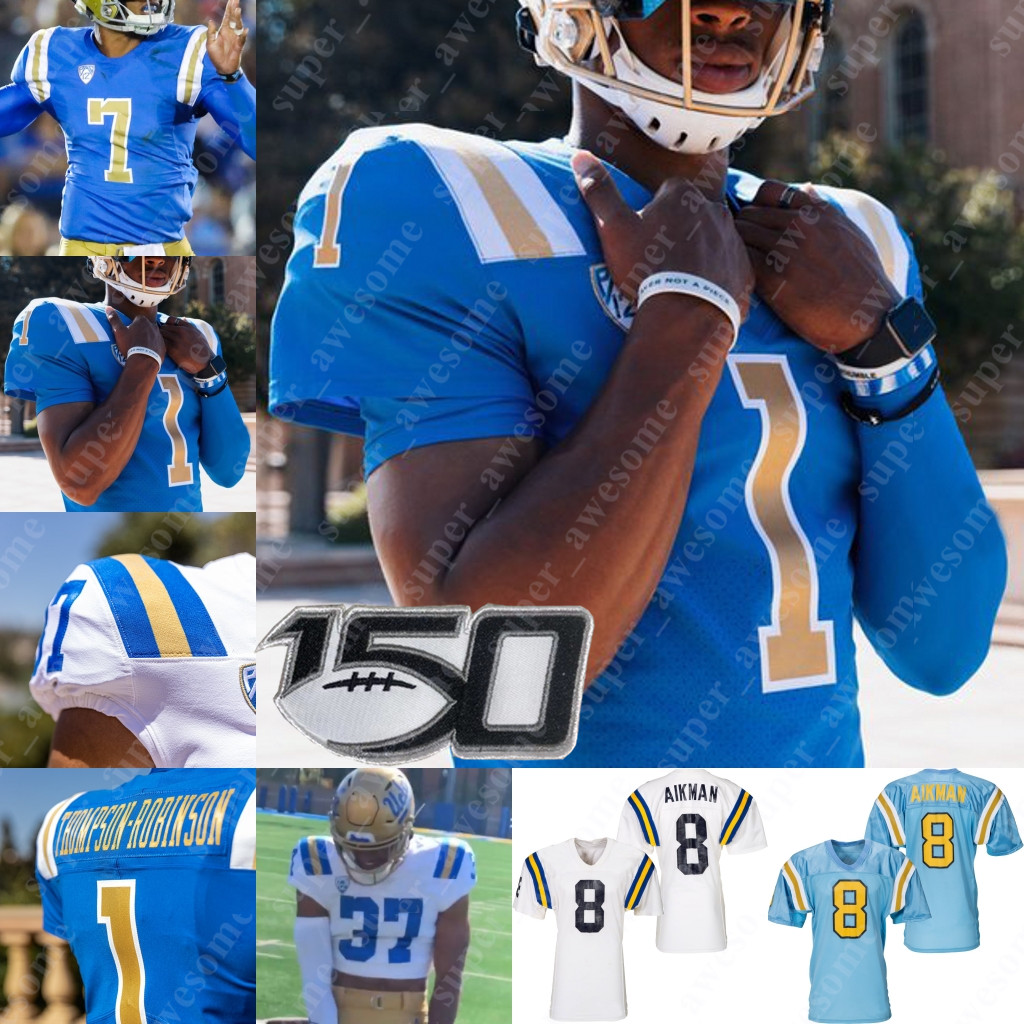 

NCAA UCLA Bruins Football Jersey Ethan Garbers Zach Charbonnet Keegan Jones Brian Kowall Ethan Fernea Kazmeir Allen Josiah Norwood Michael Ezeike Matt Sykes, Blue new