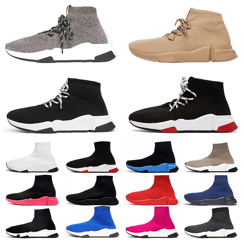 

Mens sock Casual shoes Platform speed trainer womens Sneakers cushion 1 2.0 Triple Black White Classic2017with Lace jogging walking Comfortable outdoor size 35-45, B8 black pink 36-40