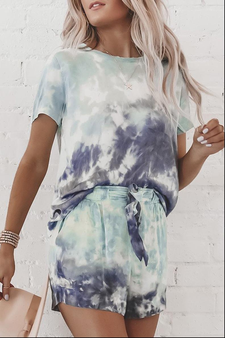 

pajamas set summer women sleepwear short sleeve printed t shirt shorts nightwear sets pyjama femme womens, Black;red