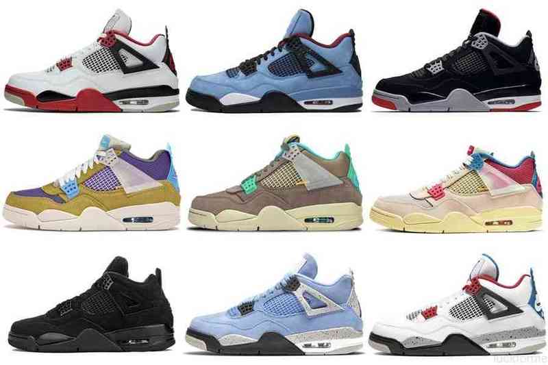 

2022 Authentic 4 SE University Blue Athletic Shoes Guava Ice Off Noir KAWS 4S Fire Red White Bred Sail Cactus Jack Taupe Haze