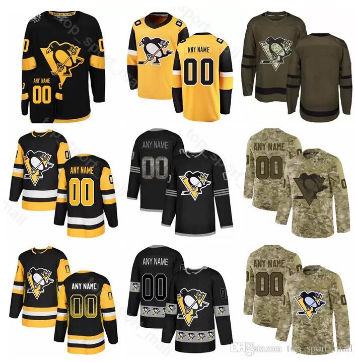 

Pittsburgh Penguins Ice Hockey Brian Dumoulin Jersey Bryan Rust Sidney Crosby Evgeni Malkin Marcus Pettersson Tanner Pearson Gradient Custom, Men army