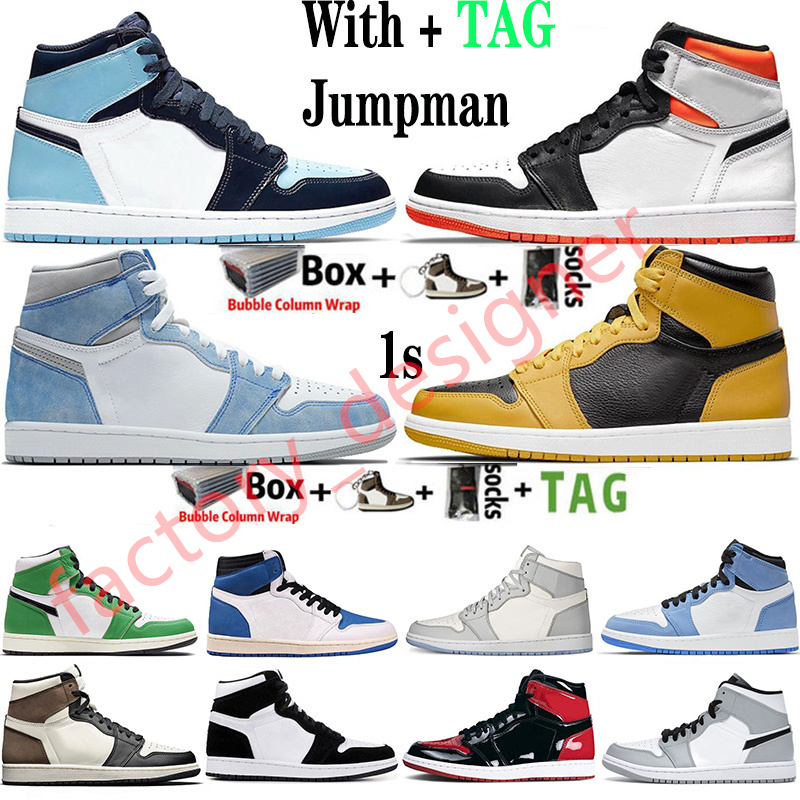 

2021 With Box Jumpman 1 1s Mens Basketball Shoes Electro Orange Pollen University Blue Hyper Royal Obsidian UNC Twist Dark Mocha Designer Sneakers Trainer, Other colors contact us