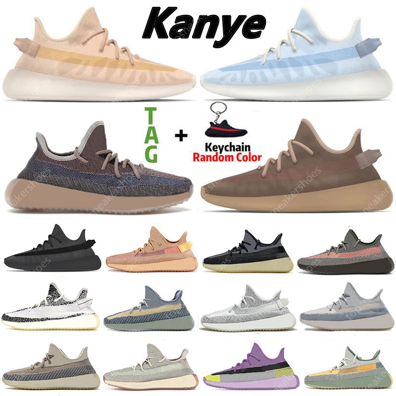 

Top Quality Kanye Mono Ice sneakers shoes Clay Mist Black Ash Blue Pearl Stone Belgua Cid Zebra Yecheil Static sports mens Trainers 36-47, Item (2)