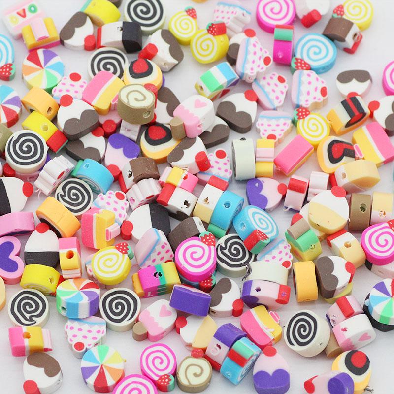 

Other Polymer Clay Bohemian Beads Star Cream Fruit Butterfly Loose Spacer For Jewelry Bracelet Making DIY 50Pcs Accessories