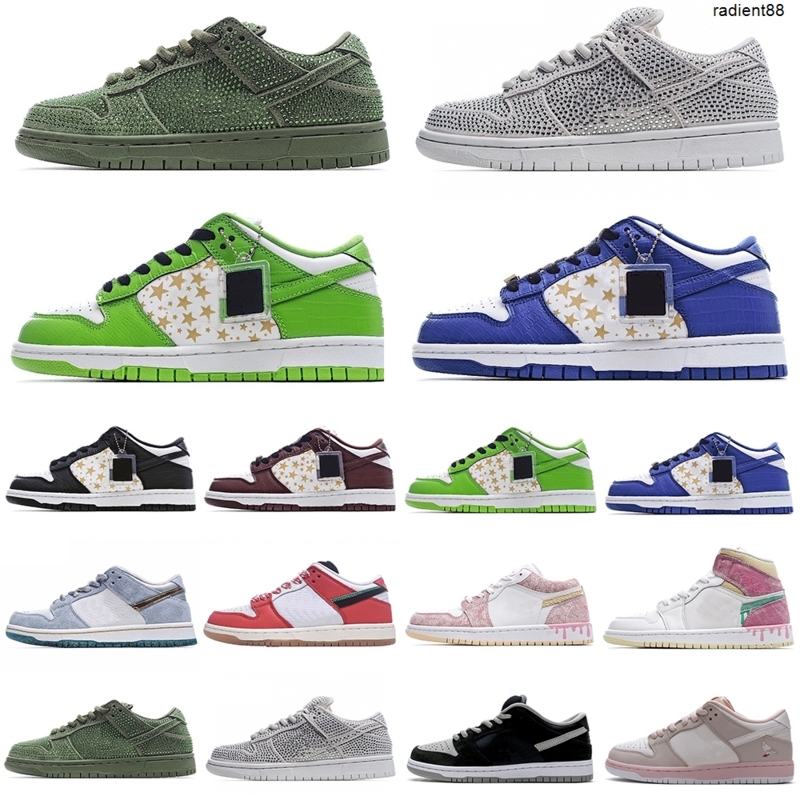 

2021 Sean Cliver x Dunks Low Shoe Hyper Royal Pro QS Blue Stars YY Holiday Special White J-Pack Shadow jumpman 1 Mid Gold Men Trainers, Customize