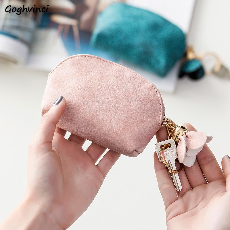 

Storage Bags Purses Luxury Matte Leather Zipper With Pendant Lovely Girls Korean Style Card Clutch Wallet Holder Organizer Ladies