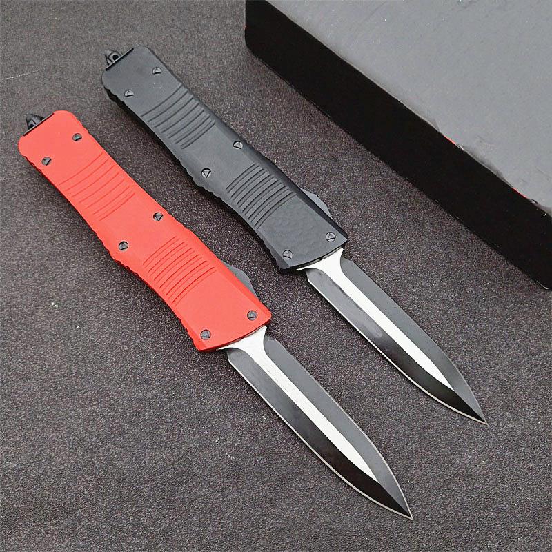 

Promotion Automatic Outdoor Knife D2 Double Bag Blade Edge Two-tone 6061-T6 EDC Handle With Survival Tactical Knives Spear Nylon Point Estm