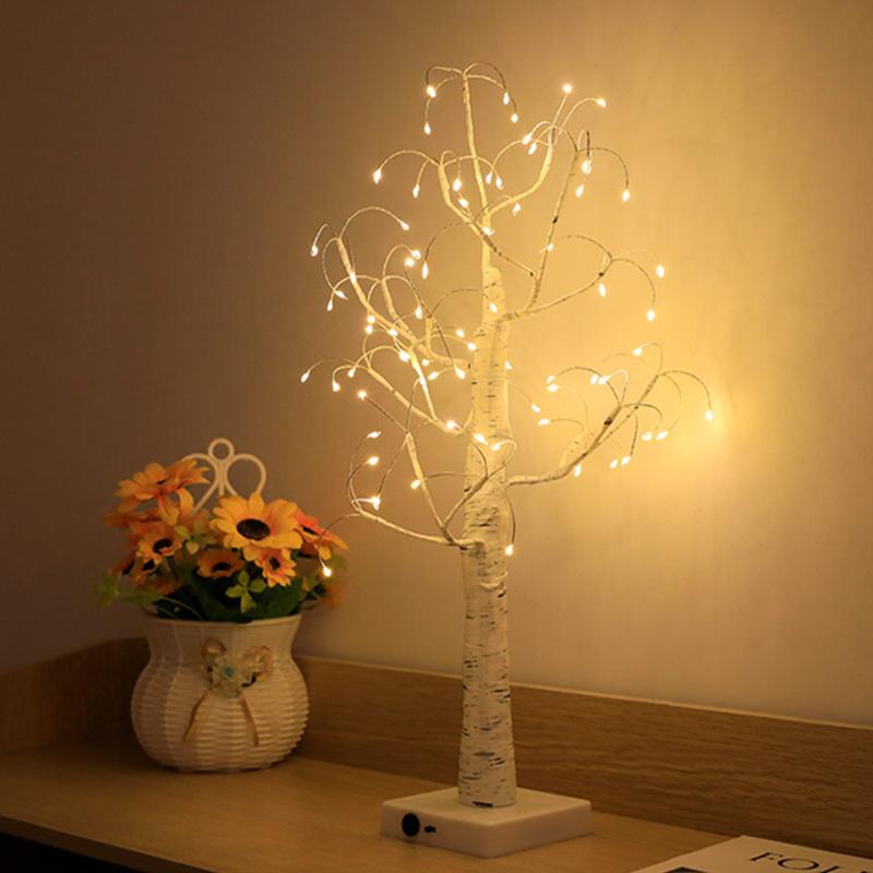 

Night Lights Led Fairy Light Birch Tree Lamp Holiday Lighting Decor Home Party Wedding Indoor Decoration Christmas Gift