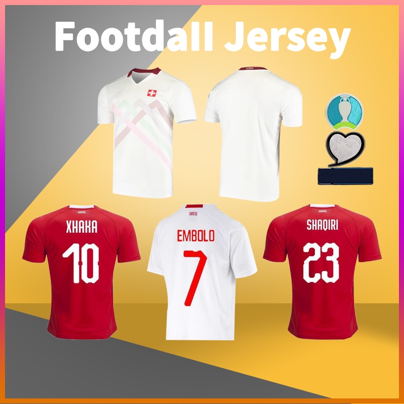 

Switzerland Home Away Soccer Jersey 20 21 SEFEROVIC EMBOLO AKANJI ZAKARIAXHAHA football shirt men tshirts, Black;yellow