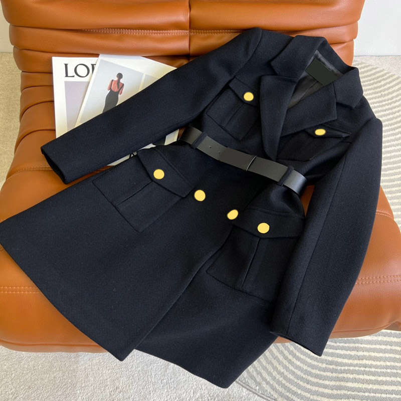

Fashion Womens Long Jackets Windbreaker Belt Decorative Button Cardigan Classic Coat Comfortable and Warm Outdoor Wear, White