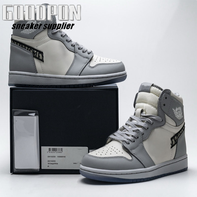 

2021 High Quality Basketball Shoes 1S Jumpman Women's Men's 1 White Gray Luxury Design Outdoor Sports Sneakers With Box, #1
