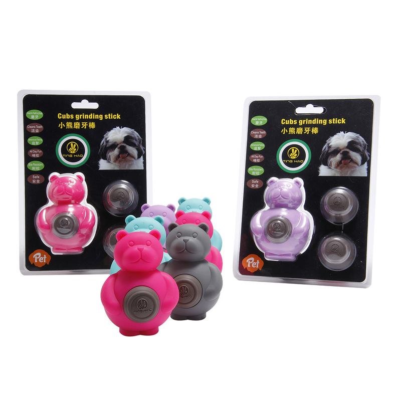 

Molar Biscuit Chew Beef Silicone Pet Bear Dog Toy
