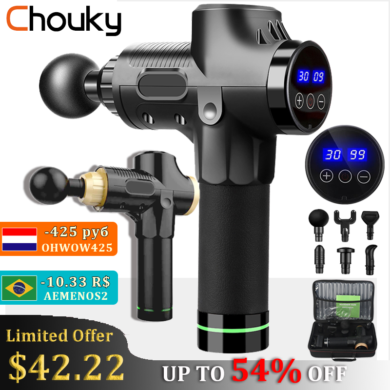 

High frequency Massage gun Rechargeable muscle relax body relaxation Electric massager with portable bag for fitness Pain Relief