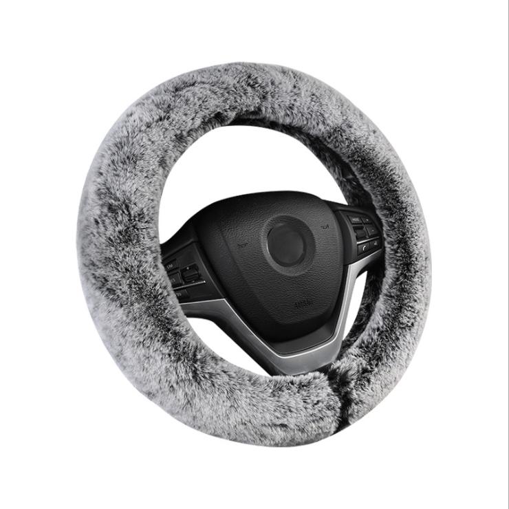 

Steering Wheel Covers Universal Plush 15 Inch Car Cover With Shift Handbrake For Men Women Soft Anti-Slip Fuzzy