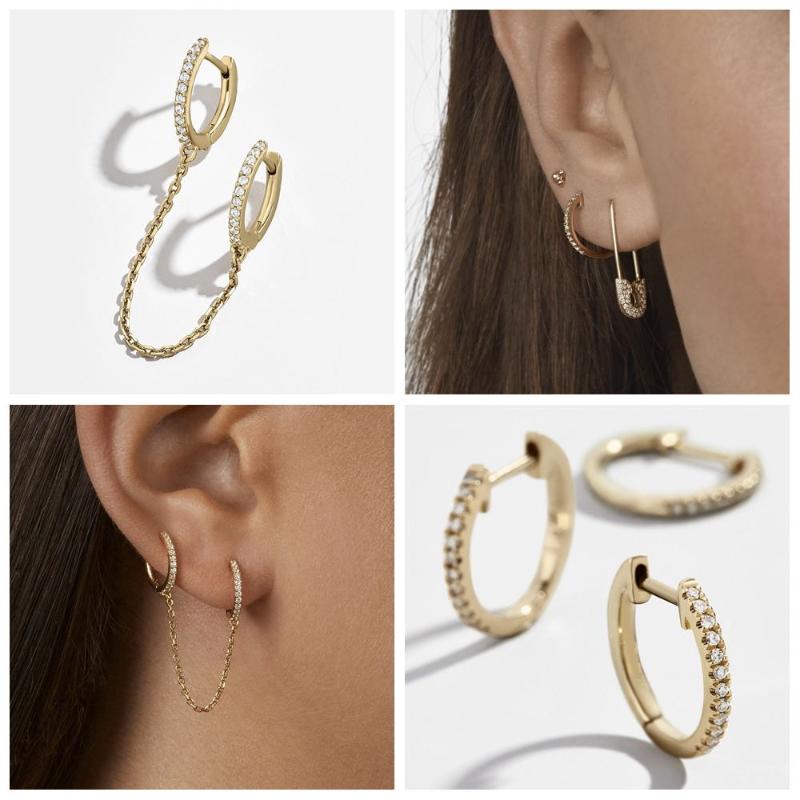 

Dangle & Chandelier 1PC Gothic Punk Handcuff Chain Earrings Link Round Hoop Earcuff Piercing Stud Women Girl Fashion Jewelry Gifts, Silver