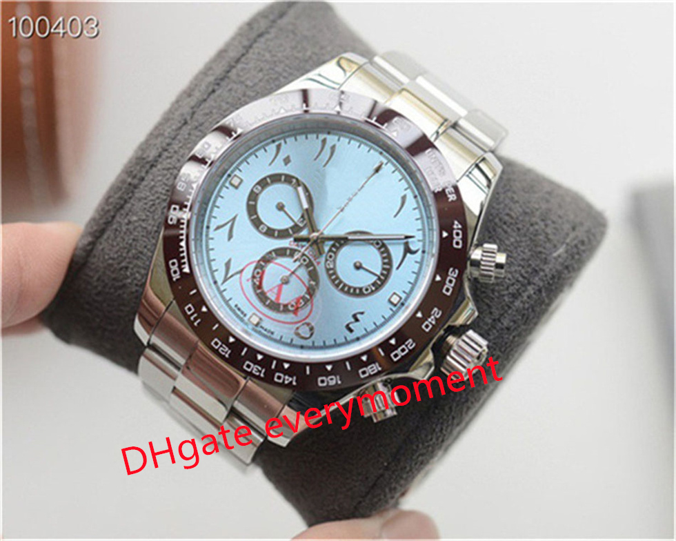 

2021 AR Maker Watches 904 Steel CAL.4130 Movement 40mm Arab Dial Cosmograph 116506 Chronograph Working Automatic Mechanical Mens Watch --66