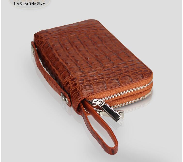 

Wallets 100% Genuine Alligator Skin Leather + Crocodile Men And Purse, Red;black