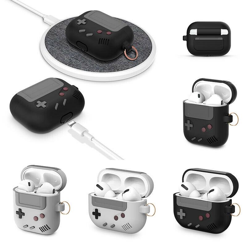 

Fashion Airpod Cases For Airpods 2/1 Pro Retro Game Console Wireless Earphone Case Cute 3D Gameboy Silicone Headphone Cover, Grey