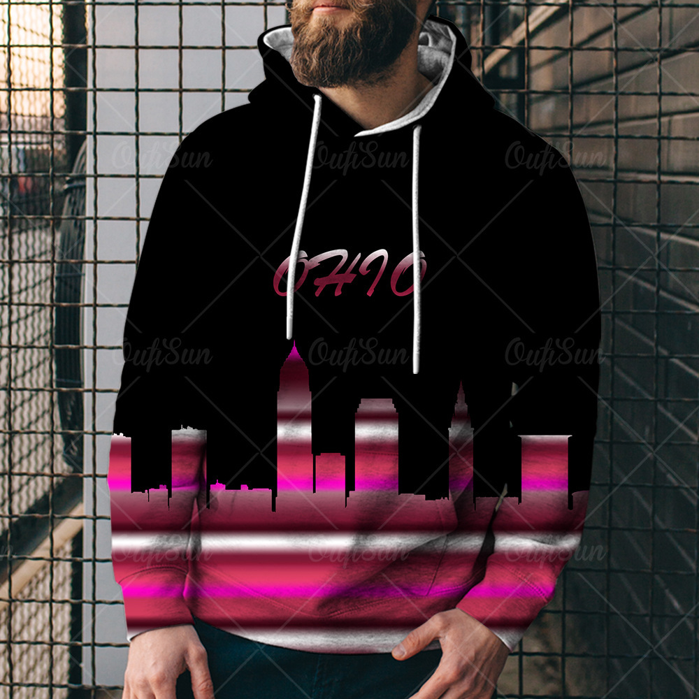 

2021 hoodie men's street classic halloween seri pumpkin head digital print 3d sweater2ku1, Black