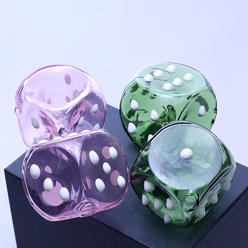 

dice shape glass bowl smoking pipe