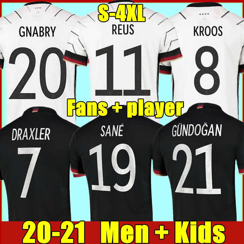 

Germany soccer jersey 2021 Fans Player version HUMMELS KROOS GNABRY WERNER DRAXLER REUS MULLER GOTZE European Cup football shirt uniforms men S-4XL + kids kit