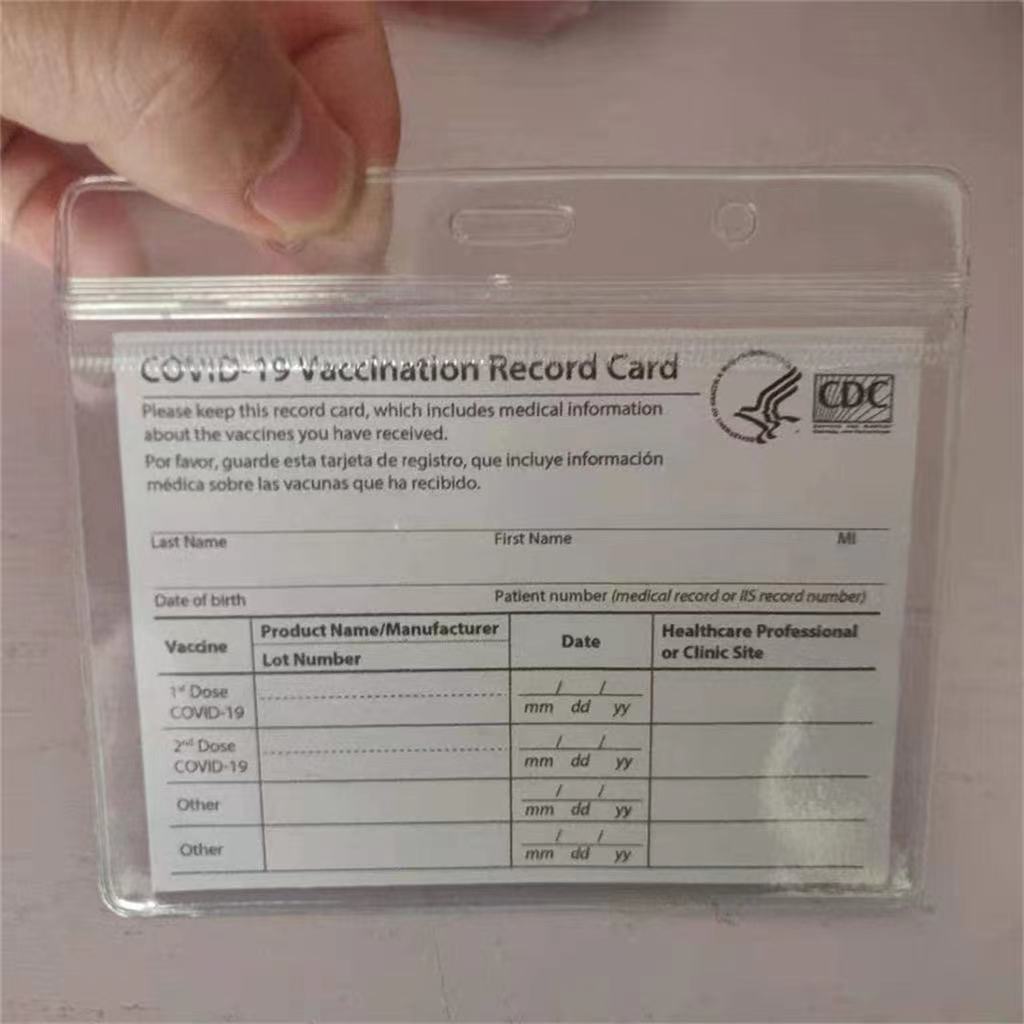 

CDC Immunization Cards 4*3 Inches (10*7.6cm) Business Card Files Laminating Supplies Waterproof Protector Holder Bags On Sale replacement in case