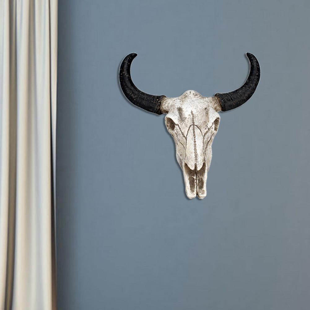 

HOT SALES!!! New Arrival Resin Fake Cow Skull Horn Wall Hanging Ornament Crafts Bar Restaurant Decoration Wholesales Dropshippin