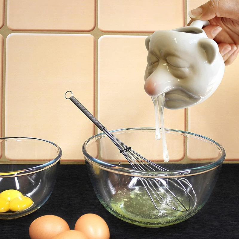 

Kitchenware Snot Dwarf Egg White Separator White Egg Yolk Filter Ceramic Creative Ceramic Big Nose Egg