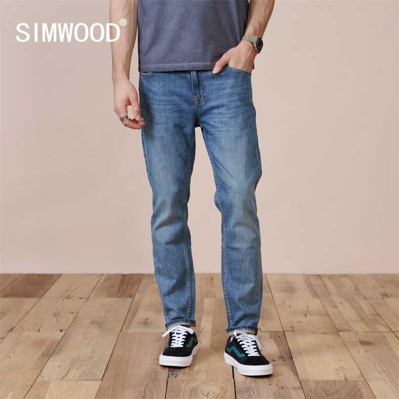 

Autumn Slim Fit Tapered Jeans Men Casual Basic Classical Trousers High Quality Brand Clothing SK130283 211111, Nostalgic blue
