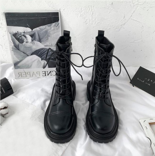 

Women Boots Triple Black Platform Shoes Lady Womens Boot Lace-up Heels Leather Shoe Trainers Sports Sneakers 09, 1 35-40