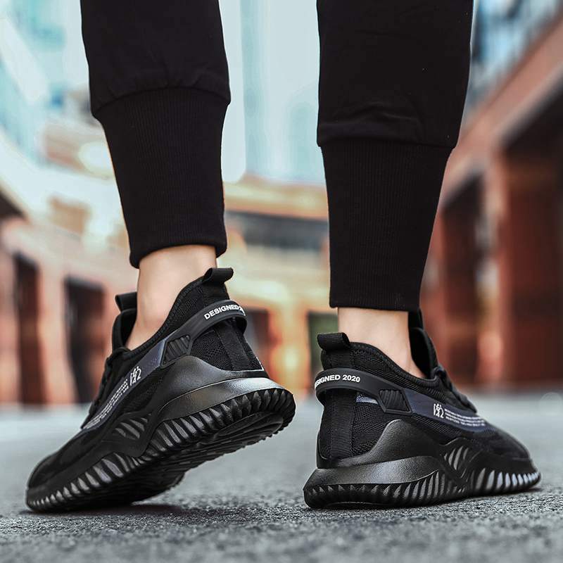 

Professional Low-top men sports running shoes casual mesh flying white black beige men's breathable outdoor jogging walking, A1