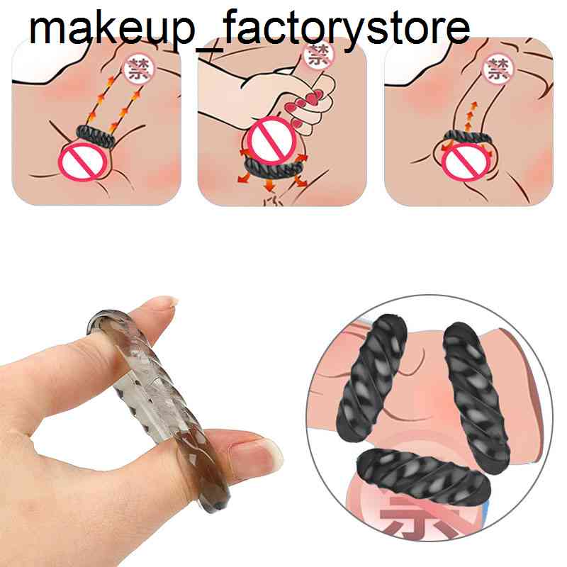 Massage 3/4pcs Reusable Cock Ring Delay Ejaculation Penis Ring Time Lasting BDSM Penis Erection Adult Game Erotic Fetish Sex Toy For Men-image-735218518