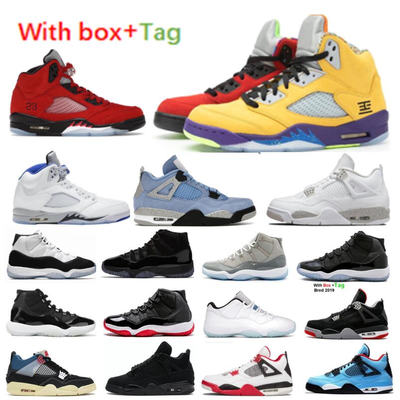 

11 11S Jubilee 25th Anniversary 5s What The Basketball Shoes 4 White Oreo Black Cat Pure Money Fire Red Silver Tongue, 5s fire red
