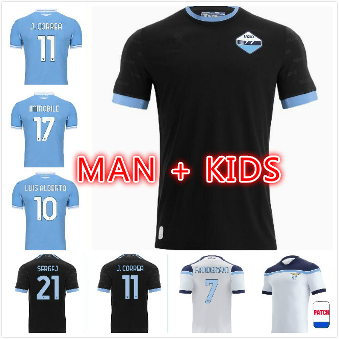 

player version 21 22 Lazio Soccer Jerseys SERGEJ 2021 2022 SS F.CAICEDO IMMOBILE Football Shirt CORREA LUIS ALBERTO man kids kit