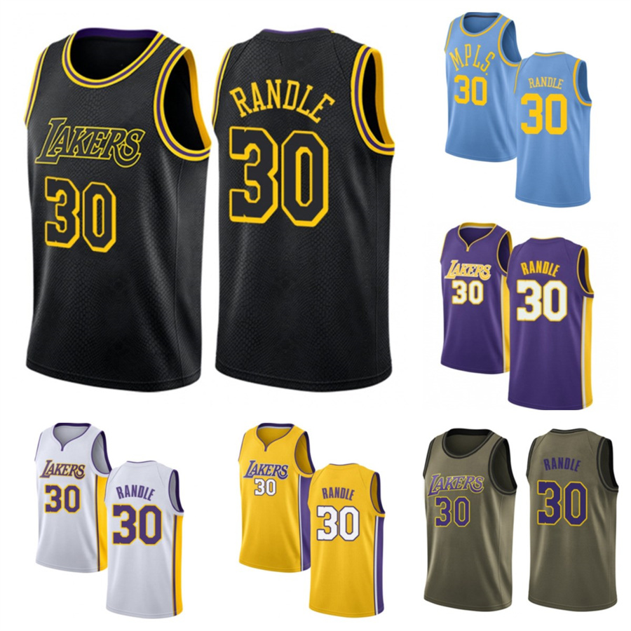 

2021 Julius custom men women youth 30 Randle Los Angele Laker basketball jerseys red Blue jersey leave number name, Black;red