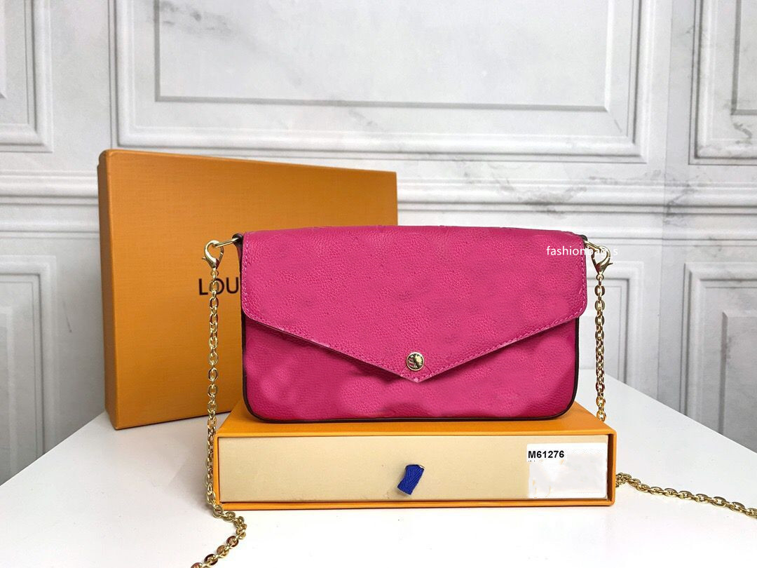 

Original High Quality Luxurys Designers Bags Purse Woman Fashion Monogrames Multi Pochette Felicie Chain Crossbody Shoulder Bag With Box DustBag