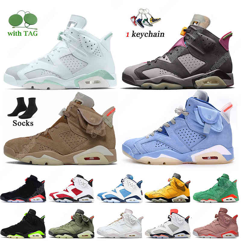 

2021 Top Quality Jordan 6 6s Womens Mens Basketball Shoes Jumpman Blue British Khaki Gold Hoops Retro Jorden, D29 black cat 40-47