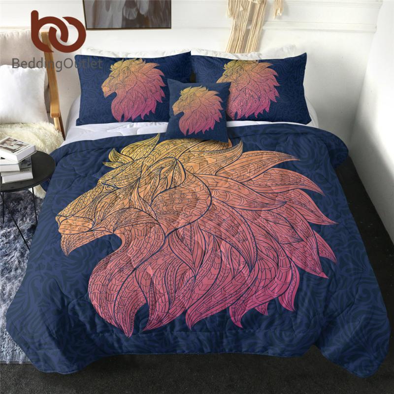 

BeddingOutlet Lion Summer Quilt Blanket Animal Thin Texture Cool Bedspreads Modern Bed Cover Warm Cozy Edredom Drop Ship Comforters & Sets