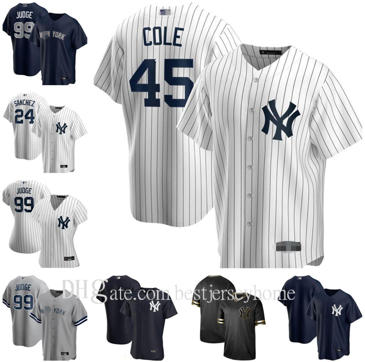 

Men Women kid 99 Aaron Judge Jersey 45 Gerrit Cole 25 Gleyber Torres Giancarlo Stanton Sanchez Sabathia DJ LeMahieu Baseball Jerseys, Blue;black