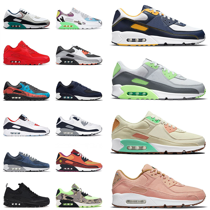 

Top Fashion 2022 90 Cushions Running Shoes Michigan Split Aquamarine Cork Size 12 Mens Women Obsidian Infrared Trainers Outdoor Sneakers 36-46, A57 violet 40-46