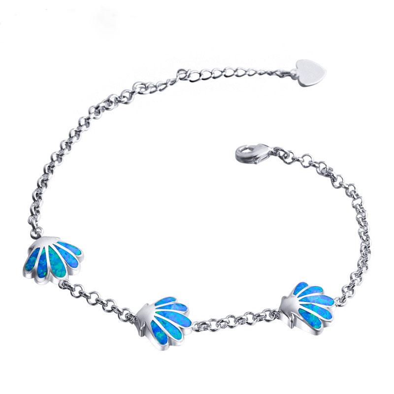 

Link, Chain SZ0099 Fashion Blue Opal Seashell Bracelets