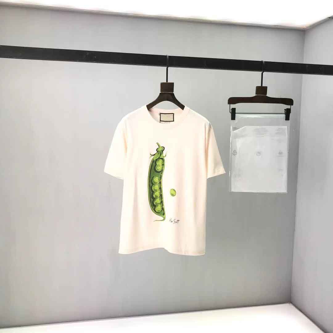 

2021ss spring and summer new high grade cotton printing short sleeve round neck panel T-Shirt Size: m--xl-xxl-xxxl Color: black white 434