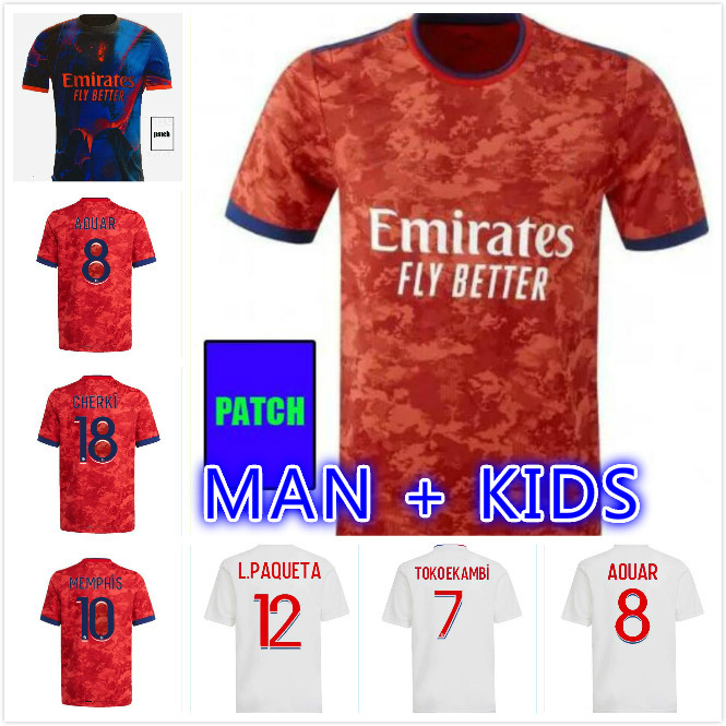 

21 22 Olympique Lyonnais AOUAR Soccer Jerseys DEMBELE TOUSART 2021 2022 maillot de football shirt TRAORE MEMPHIS lyon men Kids kit shirts, Kids size