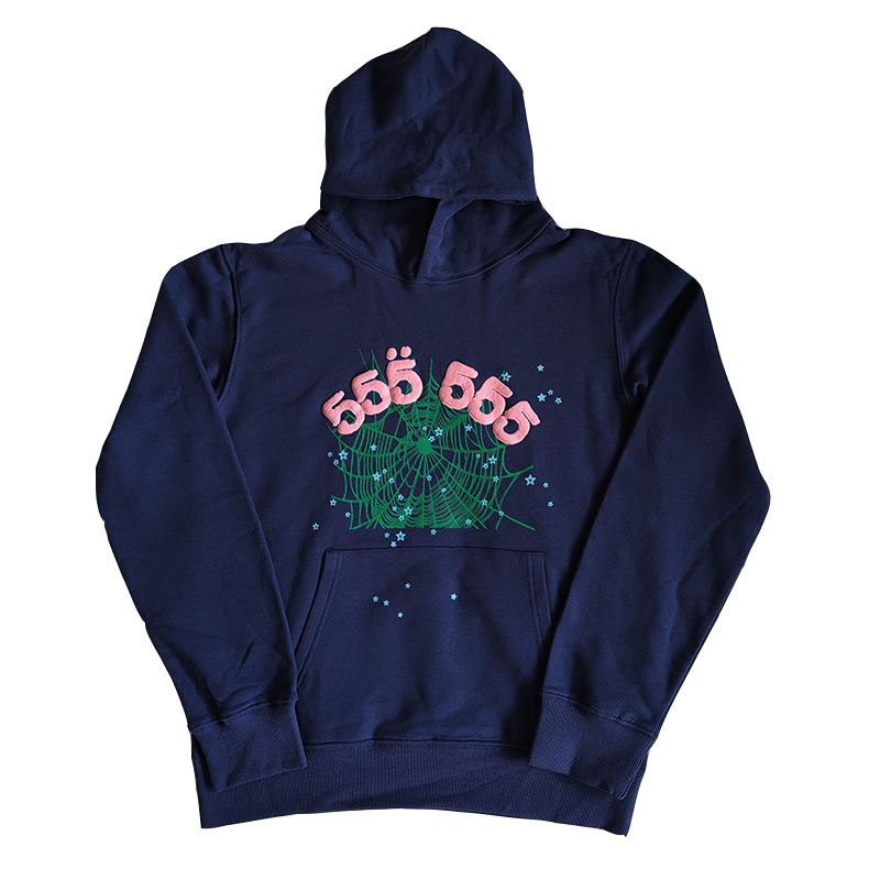 Men Dark Blue Hoodie Superior Foaming printed Hoodies Sweatshirts High Quality Novelty Fleece Sweatshirt Men's women Hip Hop Tops
